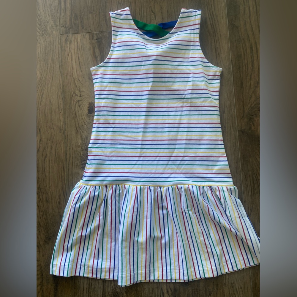 Girls' Sleeveless Rainbow Stripe Dress